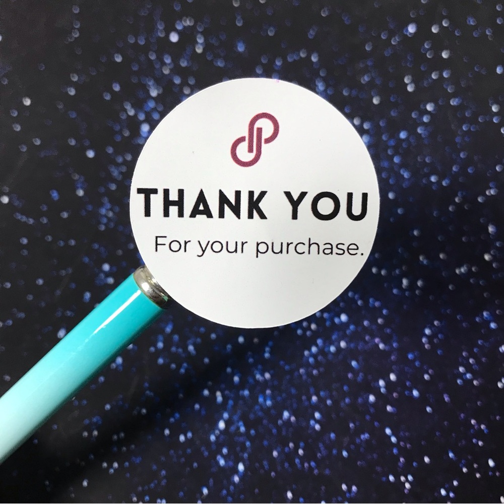 48 thank you for your purchase stickers 1.5”